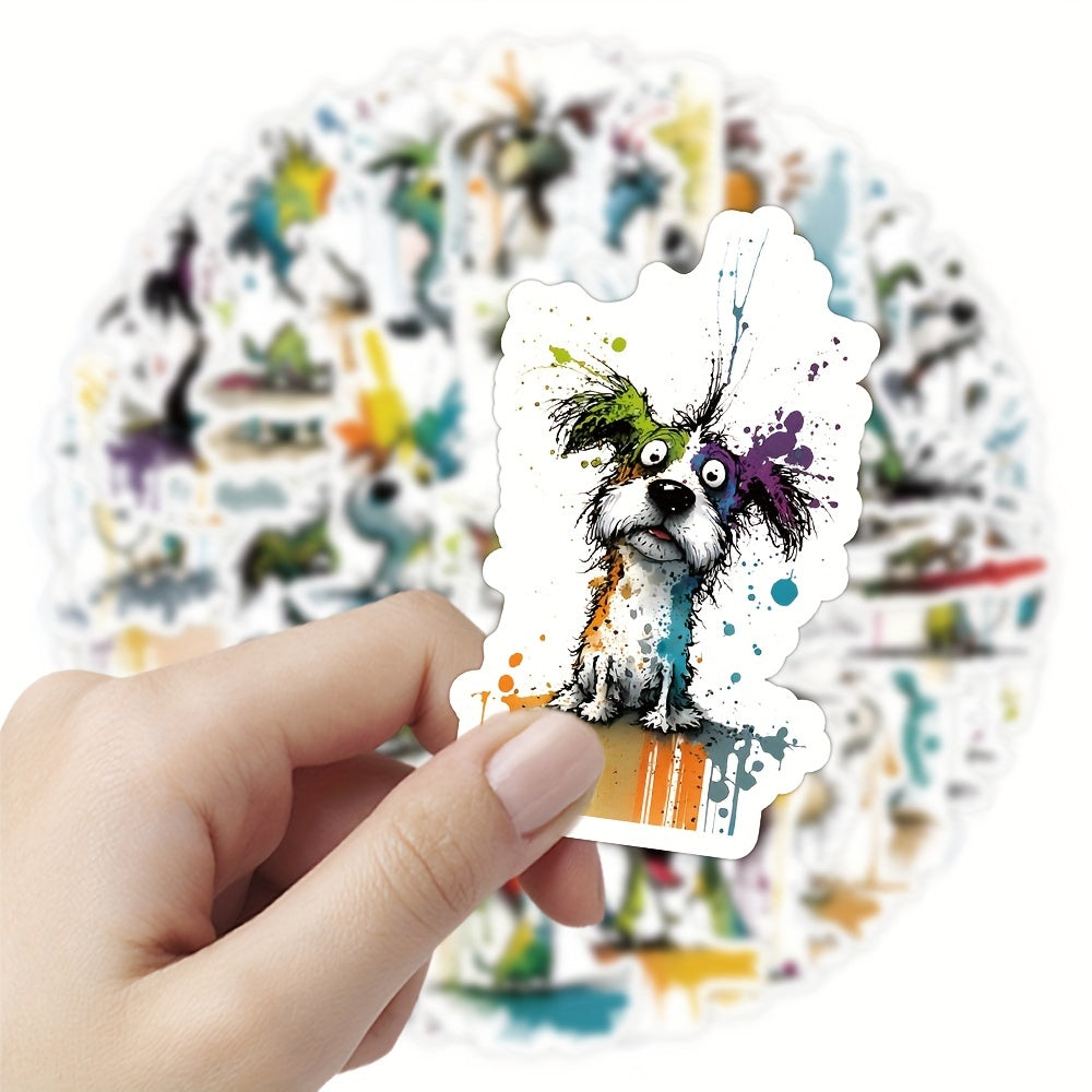53pcs Dog Stickers Waterproof Vinyl Laptop Skateboard Hydroflask Phone Stickers
