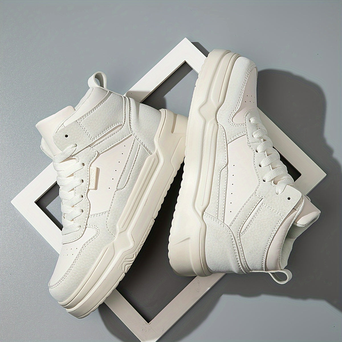 Women's Faux Leather Chunky Sneakers Casual Wear Resistance Non Slip Shoes