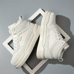 Women's Faux Leather Chunky Sneakers Casual Wear Resistance Non Slip Shoes