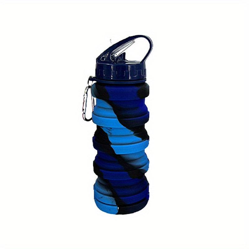 Portable Camo Water Cup Silicone Telescopic Sports Bottle