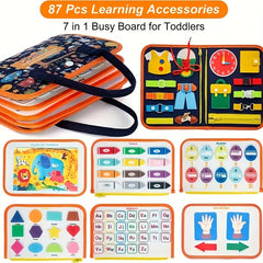 Busy Board Montessori Sensory Toy Educational Travel Toy Fine Motor Skills