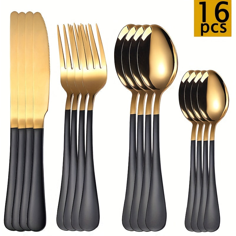 16pcs Stainless Steel Cutlery Set for Dining and Restaurant