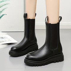 Women's Stretch Fabric Slip On Boots Non-Slip Stylish Side Boots