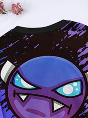 Girls Cartoon Monster Long Sleeve Sweatshirt Spring Fall Sports Gift