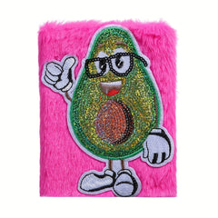 Avocado Cartoon Notebook - Creative Diary for Girls