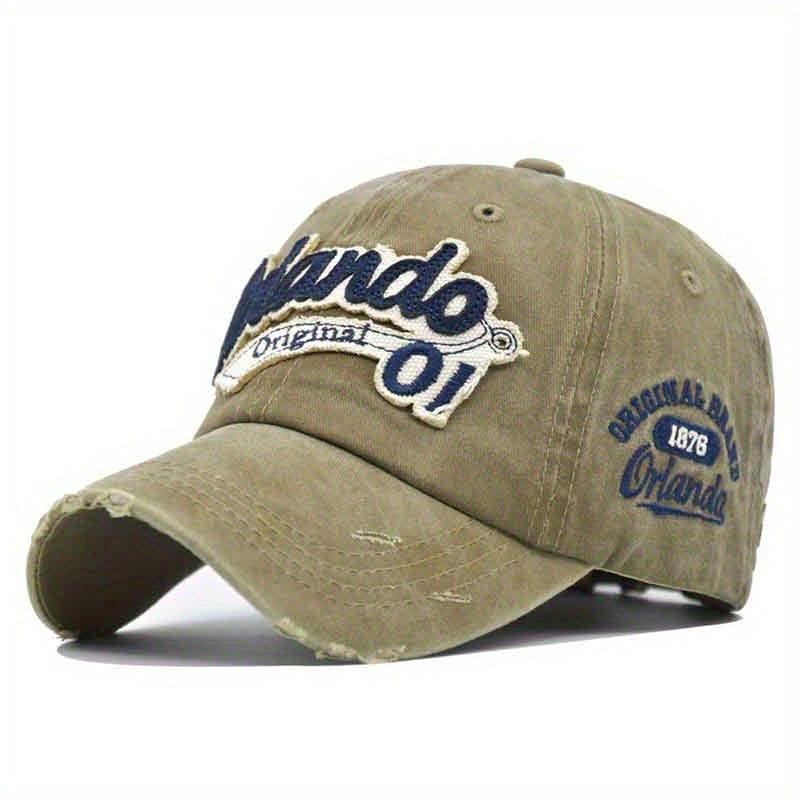 Vintage Baseball Cap 3D Embroidered Alphabet Men Women Duck Cap