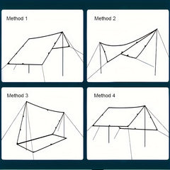Outdoor Camping Rainproof Canopy Tent, UV Protection