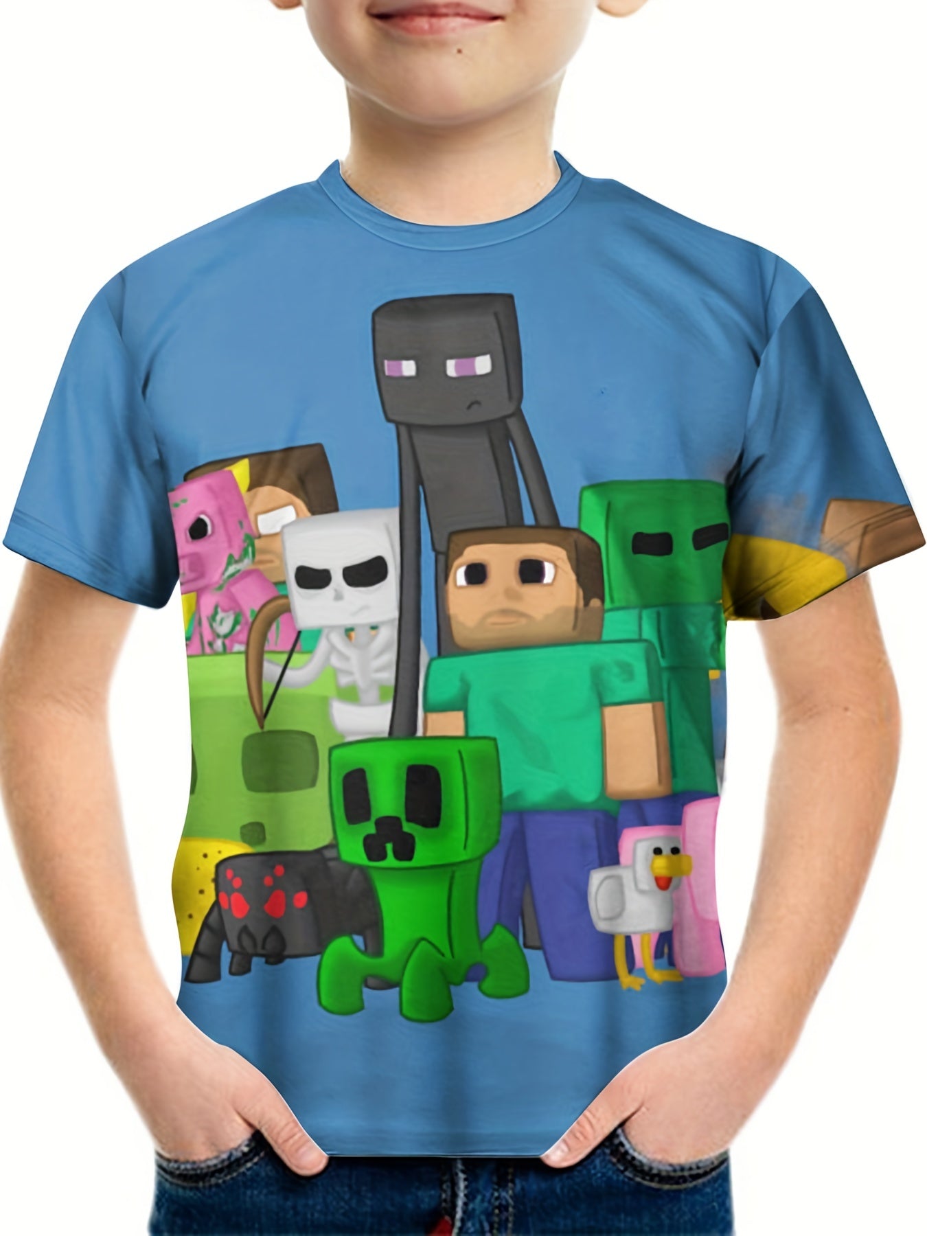 3D Print Cartoon Graphic T-shirt for Kids