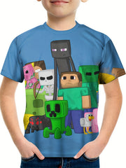 3D Print Cartoon Graphic T-shirt for Kids