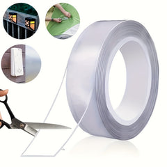 2PCS Double Sided Tape Strong Adhesive Wall Tape Strips Transparent