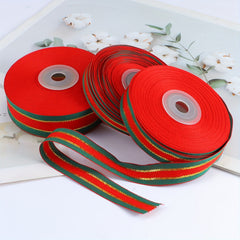 22m Christmas Red & Green Ribbon Flower Packaging Ties DIY Bow Cake Decoration