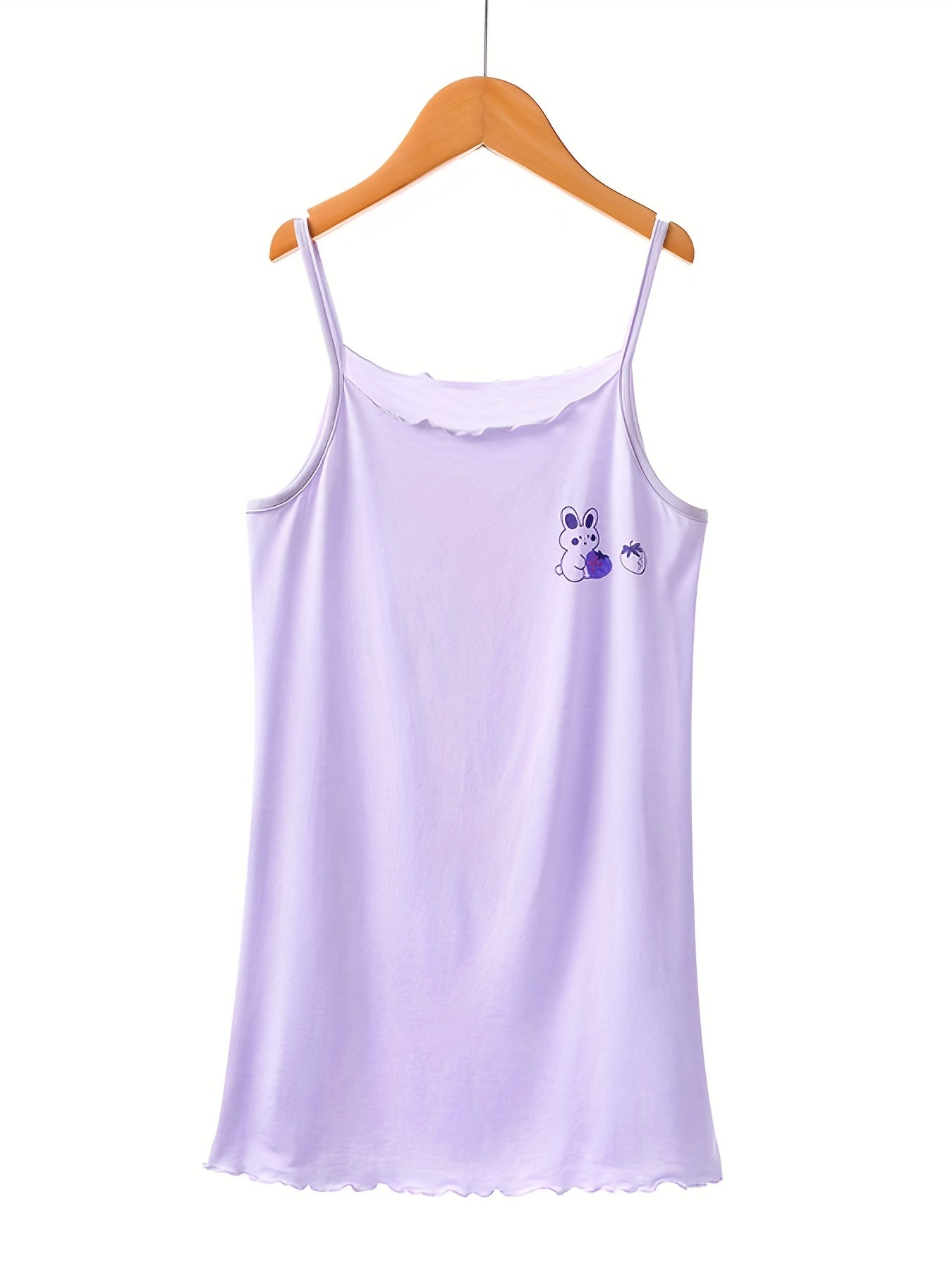 Girl's Cartoon Rabbit Print Nightgown PJ