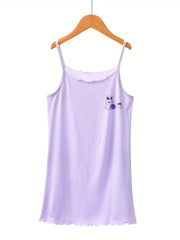 Girl's Cartoon Rabbit Print Nightgown PJ