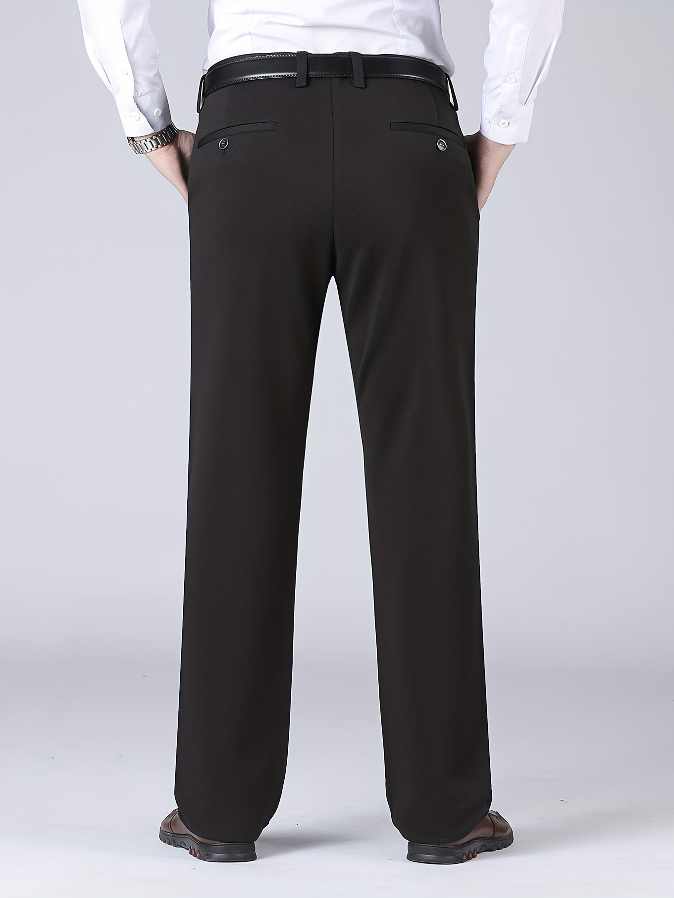 Men's Warm Stretch Dress Pants for Business