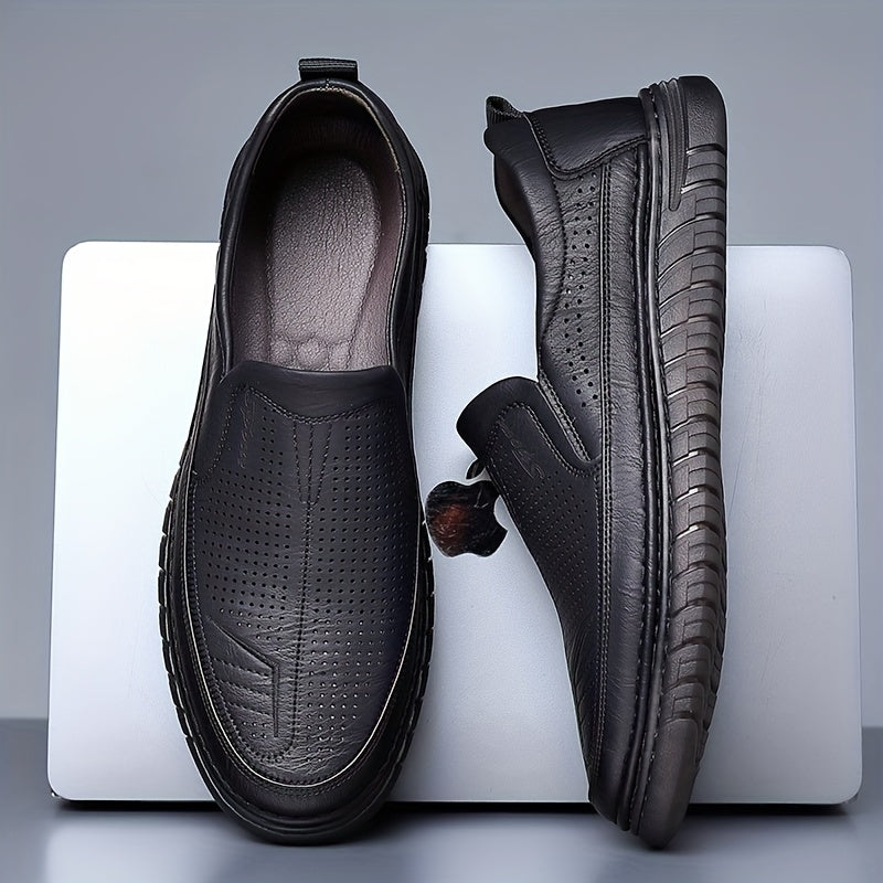 Men's Hollow Out Loafer Shoes Comfortable Non Slip Casual Shoes