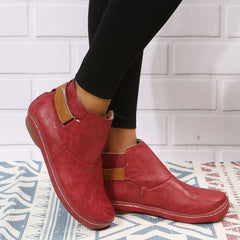 Women's Hook And Loop Flat Shoes Casual Walking Shoes