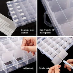 24-36 Grid Plastic Storage Box Jewelry Bead Organizer