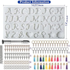 168Pcs Alphabet Resin Molds Kit Silicone Molds For Casting DIY Letter & Ornament