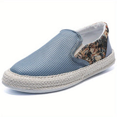 Men's Slip On Canvas Shoes Casual Flats For Walking Jogging