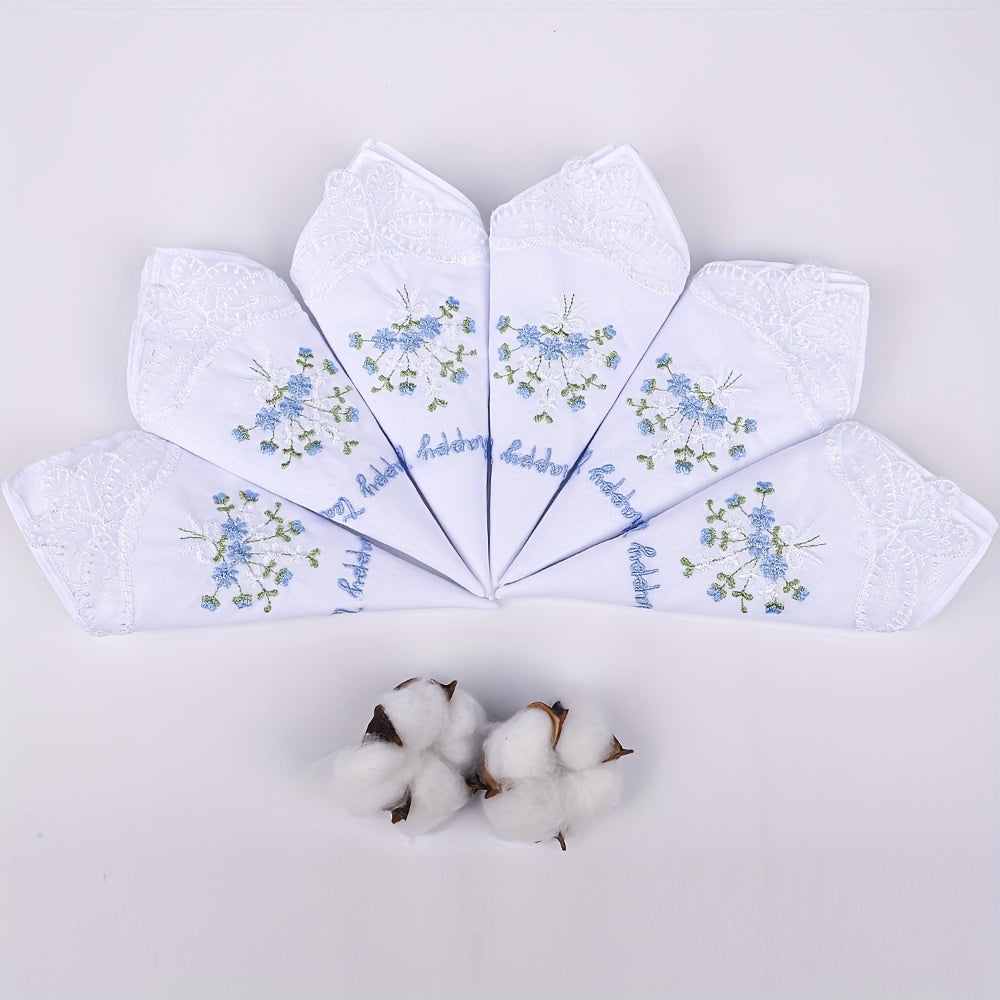 Bridal Wedding Handkerchiefs with Lace Trim Something Gift