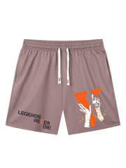 Men's V Workout Shorts Elastic Waist Gym Short Pants