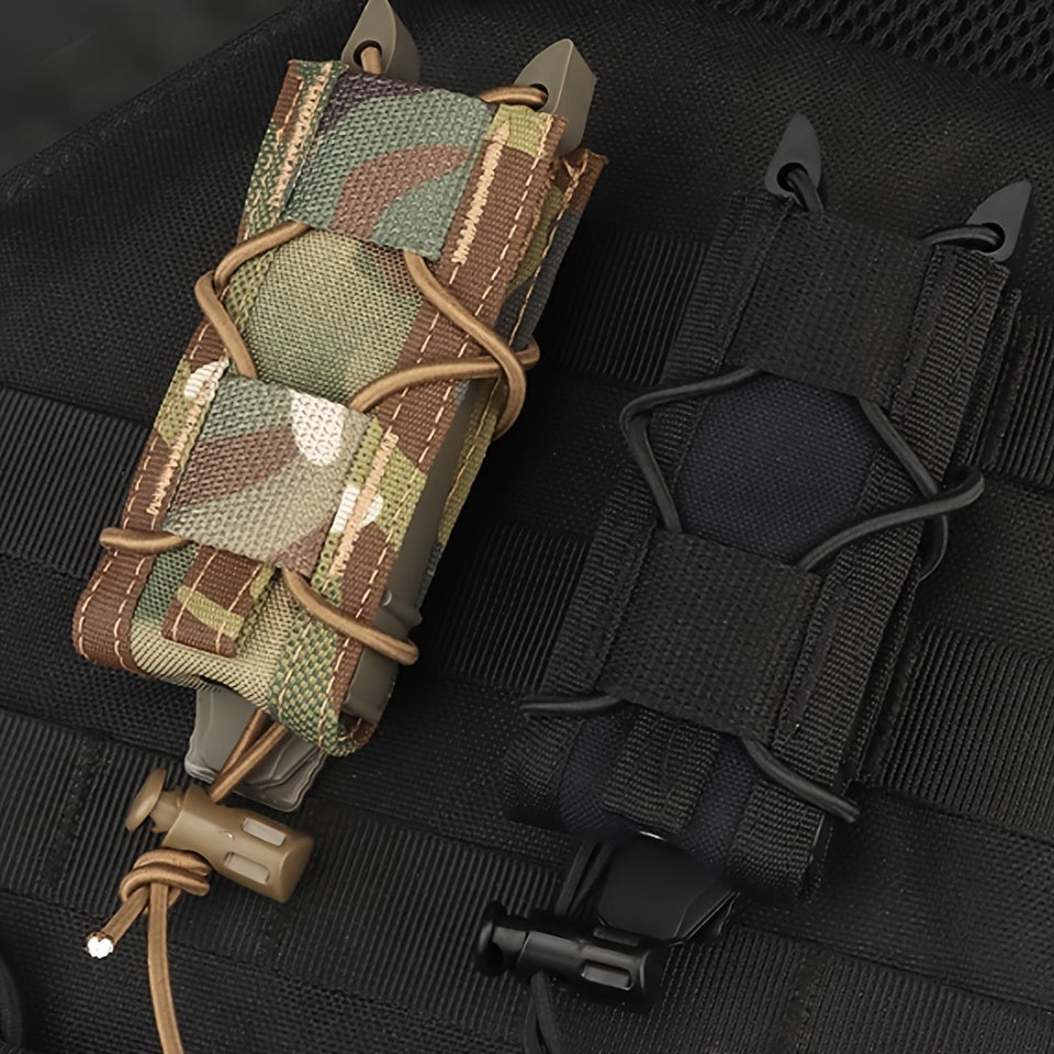 9mm Single Mag Pouch Molle Flashlight Holder