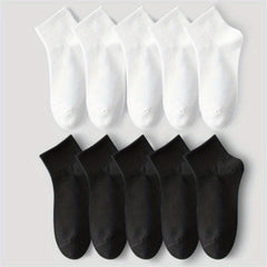 10 Pairs Short Solid Socks Women's Stockings & Hosiery