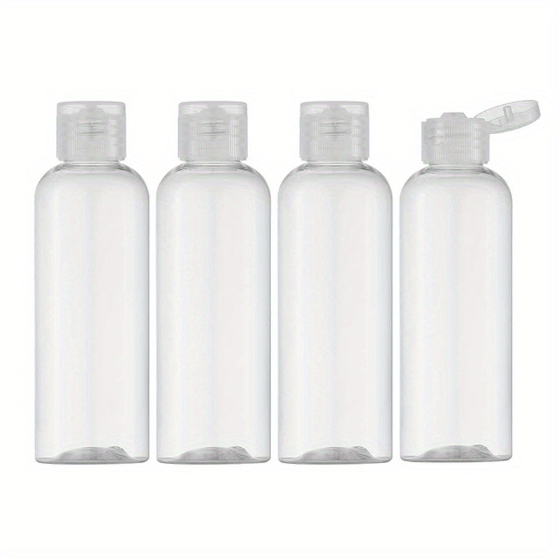 4pcs 100ml Empty Dispenser Container With Flip Top - Travel Bottle for Cosmetics
