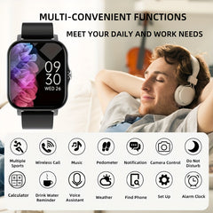 4 Touchscreen Smartwatch with Wireless Call Multiple Sports Modes