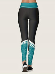 Two Tone Sports Leggings High Stretch Yoga Pants Women's Activewear