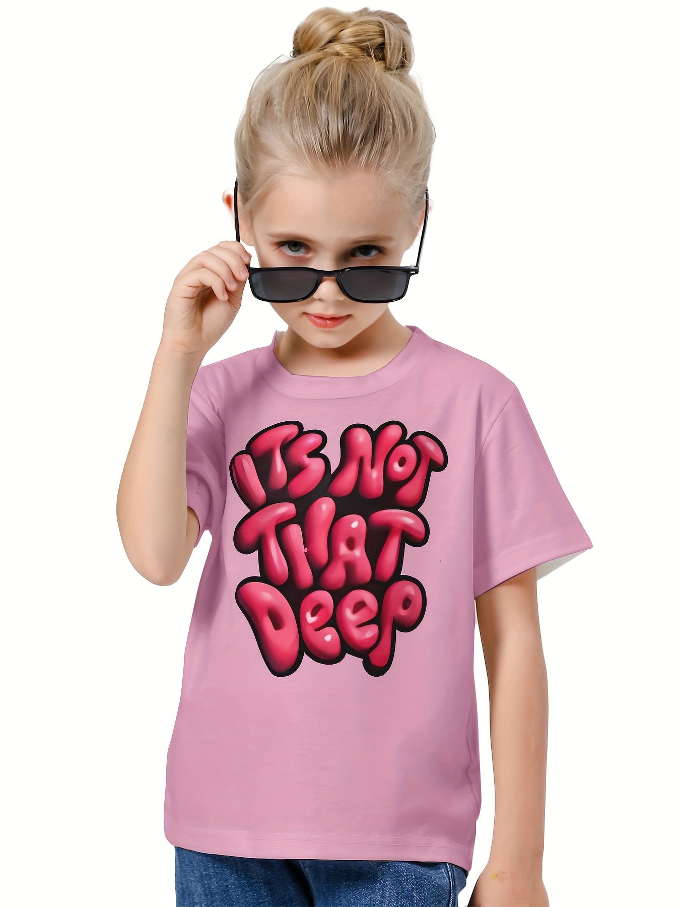Creative IT'S NOT THAT DEEP Print Short Sleeve T shirt Pullover