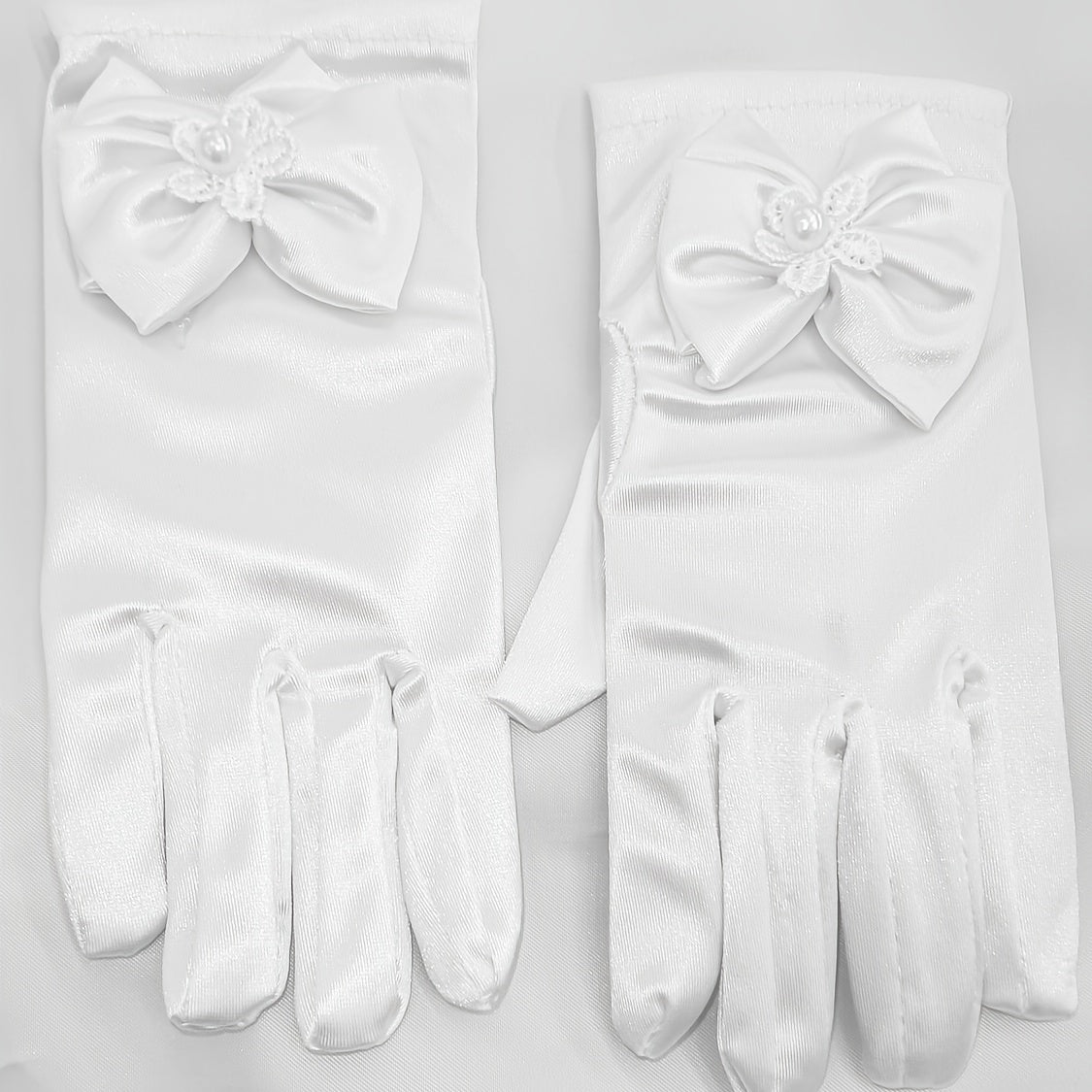 Wedding Flower Girls Stretch Dress Gloves
