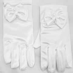 Wedding Flower Girls Stretch Dress Gloves