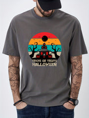 Haunted House Men's Graphic Crew Neck T shirt