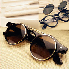 Double Layer Round Vintage Sunglasses for Women