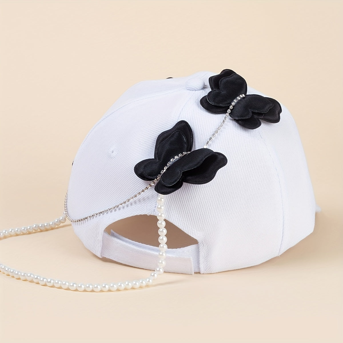 Butterfly Chain Decor Baseball Cap & Sun Hat Adjustable