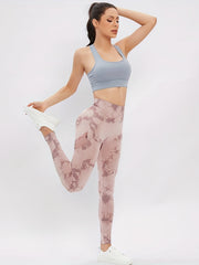Tie Dye Slim Fit Yoga Leggings High Waist Gym Running Pants