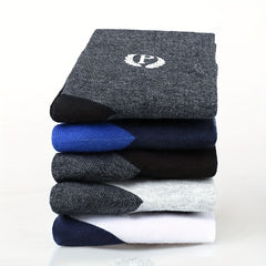 5 Pairs Men's Sweat Absorbing Sport Socks - Running Training