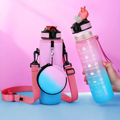 Gradient 32oz Water Bottle w/ Neoprene Sleeve & Mini Purse