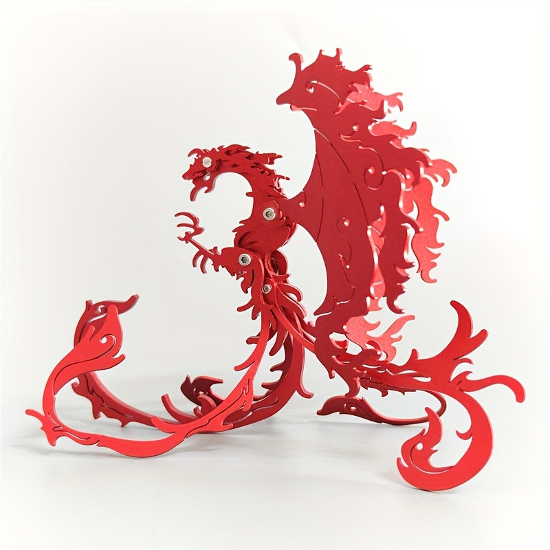 3D Metal Phoenix DIY Puzzle Metal Phoenix Suzaku 3D Puzzle Kit