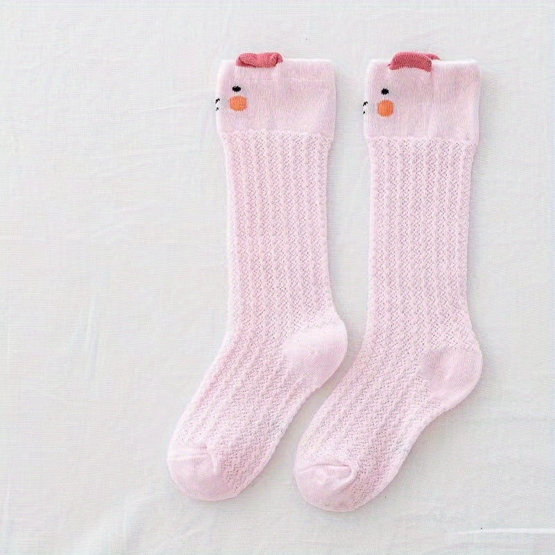 Baby Girls Cotton Mesh Animal Over Knee Socks
