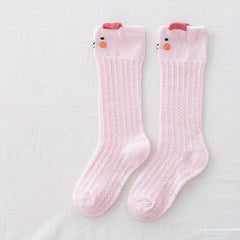 Baby Girls Cotton Mesh Animal Over Knee Socks