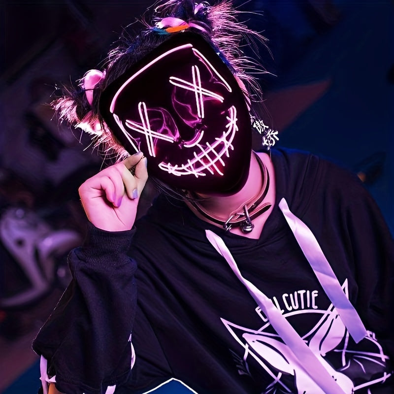 Men's LED Mask Glows In Dark for Parties