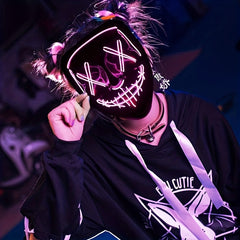 Men's LED Mask Glows In Dark for Parties