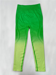 Ombre Butt Lifting High Waist Yoga Pants Running Sports Leggings