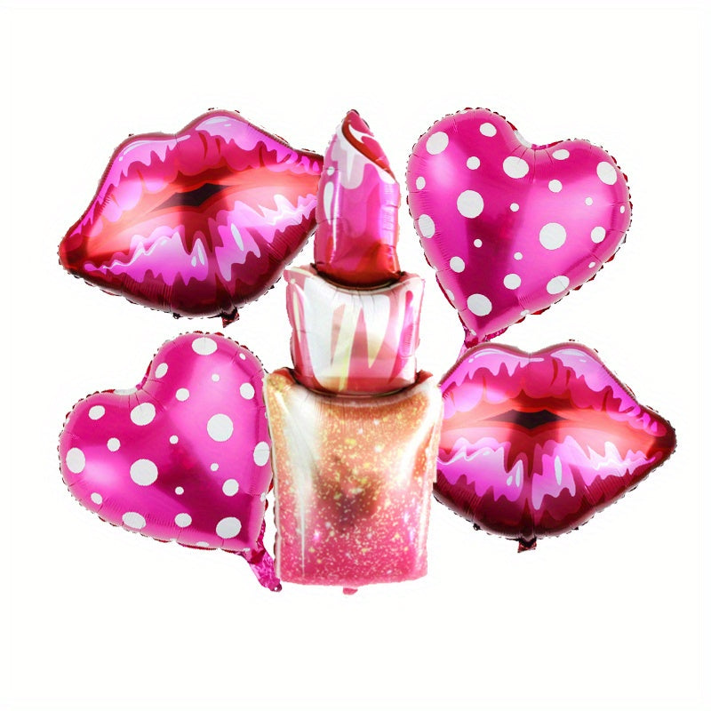 Lipstick Balloon Set for Women's Birthdays and Weddings