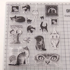 Cat Expressions Clear Stamps for DIY Craft Making Greeting Card