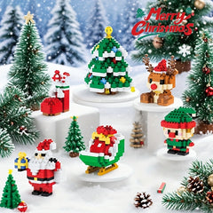 14pcs Christmas Building Block Set for Home Decor & Gifting