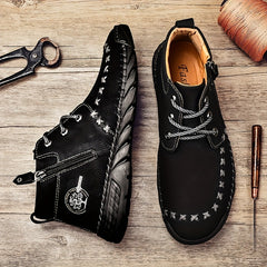 Men's High Top Boots Zipper Outdoor Walking Shoes