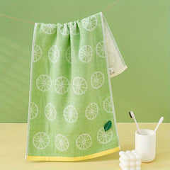 Lemon Pattern Hand Towel Quick Drying Soft Cotton Bathroom Towel